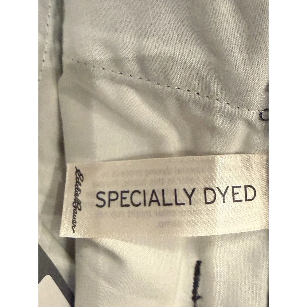 Eddie Bauer Mens Chino Pants 36x36 Gray Charcoal Classic Straight 100 Cotton NWT
